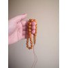 Muslim Misbaha with Pressed Amber Beads 33 Count