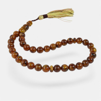 Religious gift for Ramadan - Amber pressed beads-Islamic Prayer rosary-Amber rosaries