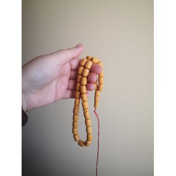 Pressed amber rosary - Quran learning gift idea