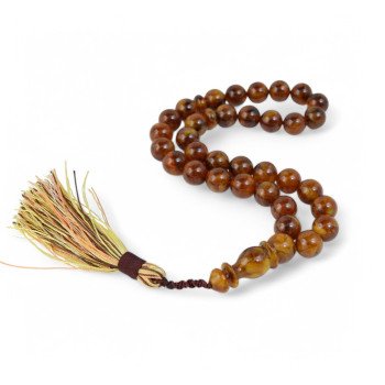 Religious gift for Ramadan - Amber pressed beads-Islamic Prayer rosary-Amber rosaries