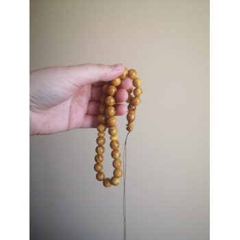 Meditation Beads Pressed amber rosary