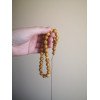 Meditation Beads Pressed amber rosary