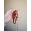Cognac amber rosary with pressed amber beads