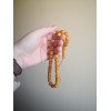 Pressed Amber Islamic Rosary Misbaha Spiritual Gift for Devotion