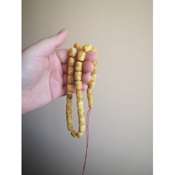 Authentic Muslim prayer beads pressed amber