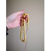 Pressed amber misbaha rosary for Ramadan