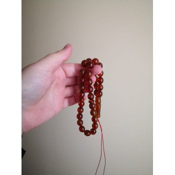Pressed Amber Islamic Beads Rosary Gift