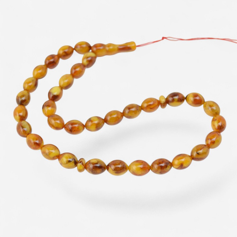 Pressed amber rosary - Unique rosary design-Islamic Prayer rosary-Amber rosaries