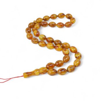Pressed amber rosary - Unique rosary design-Islamic Prayer rosary-Amber rosaries
