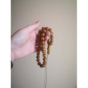 Muslim prayer beads pressed amber rosary