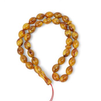 Pressed amber rosary - Unique rosary design-Islamic Prayer rosary-Amber rosaries