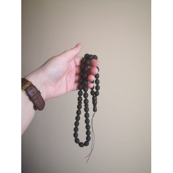 45 prayer beads rosary with pressed amber
