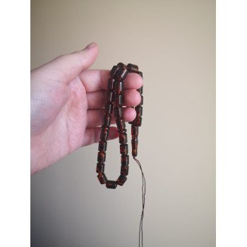 Pressed Amber Islamic Rosary Misbaha Gift for Spiritual Growth