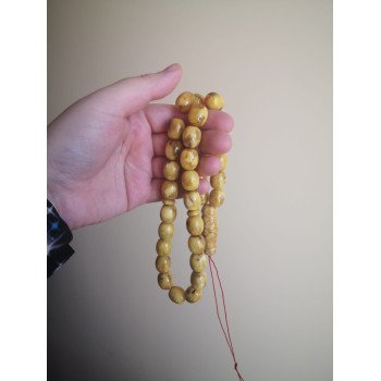 Pressed amber rosary Islamic healing beads