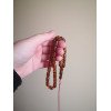 Baltic amber Islamic rosary with pressed beads