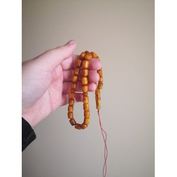 Amber pressed beads rosary tesbih ramadan gift