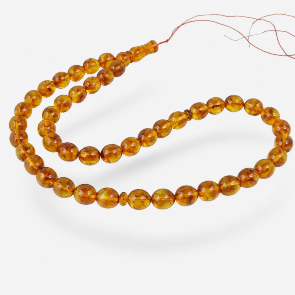 Amber rosary pressed beads - Gift for spiritual person-Islamic Prayer rosary-Amber rosaries