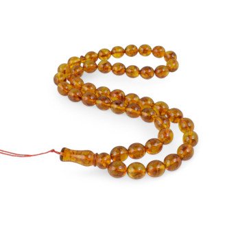 Amber rosary pressed beads - Gift for spiritual person-Islamic Prayer rosary-Amber rosaries