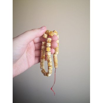 Pressed Amber Misbaha Rosary Beads Ramadan gift