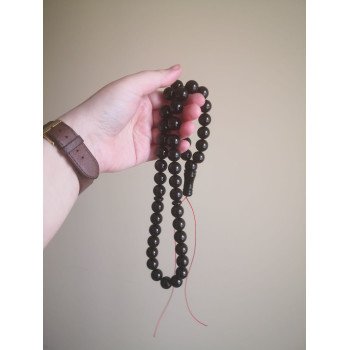 Pressed Amber Islamic Rosary Misbaha Gift for Mindful Prayer