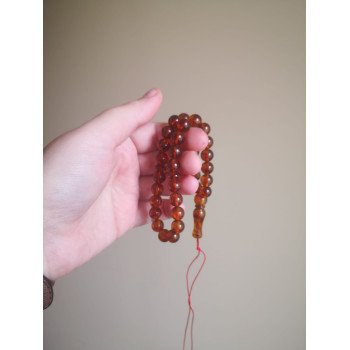 Pressed Amber Rosary - Perfect for Spiritual Reflection