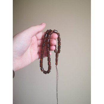 Islamic Prayer Beads Made of Pressed Amber