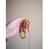 Baltic amber rosary beads for meditation - Pressed amber