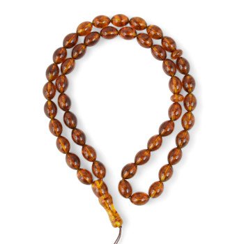 Pressed prayer amber beads Religious rosary-Islamic Prayer rosary-Amber rosaries