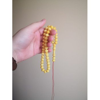 Pressed Amber Sibha – Prayer Companion