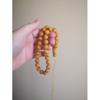 Pressed Amber Islamic Rosary Misbaha Gift for Spiritual Blessings
