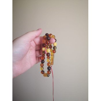 Pressed amber rosary - Eid al-Adha gift idea