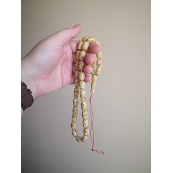 White Authentic Pressed Baltic Amber Rosary