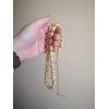 White Authentic Pressed Baltic Amber Rosary