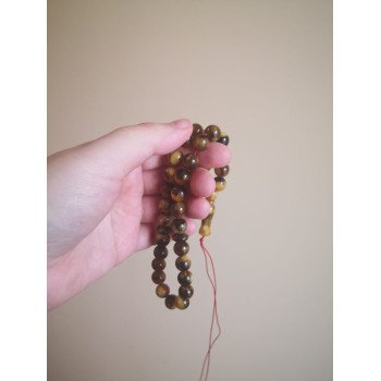 Baltic amber rosary for meditation - Pressed prayer beads