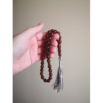 Pressed Baltic amber rosary Tesbih Gift