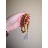 Amber meditation rosary - Pressed beads