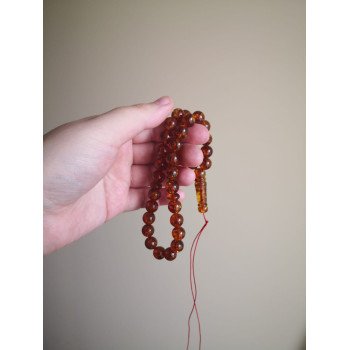 Elegant Misbaha – Pressed Amber Beads