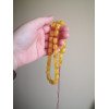 Pressed Amber Misbaha Beads for Islamic Prayer
