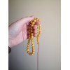 Pressed amber rosary - Dhikr accessory gift idea