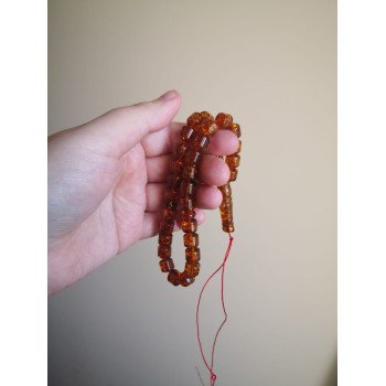 Pressed amber tasbeeh Rosary