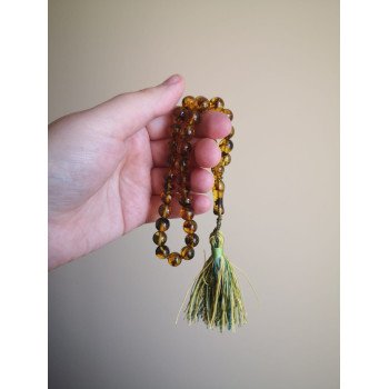 Pressed Amber Misbaha Spiritual Islamic Gift