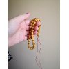 Pressed Amber Islamic Beads 33 Count