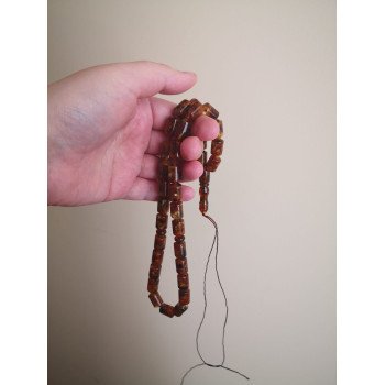Amber Rosary Islamic Prayer 33 Beads