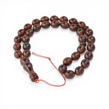 Handmade Pressed Amber Misbaha Muslim Rosary Gift-Amber rosaries-Home
