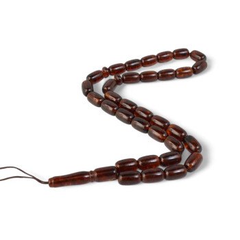 Tasbeeh with 33 beads with Pressed amber-Islamic Prayer rosary-Amber rosaries
