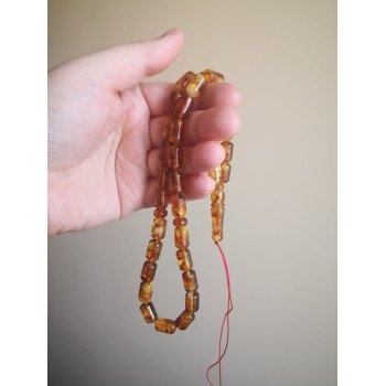 Traditional Damla Amber Tasbih Islamic Gift-Amber rosaries-Home