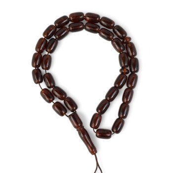 Tasbeeh with 33 beads with Pressed amber-Islamic Prayer rosary-Amber rosaries