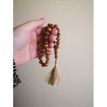 Natural pressed amber beads rosary for tasbih