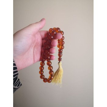 Pressed amber rosary Halal lifestyle gift idea