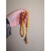 Prayer beads rosary with 45 pressed amber